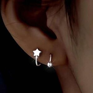 Silver Star earrings